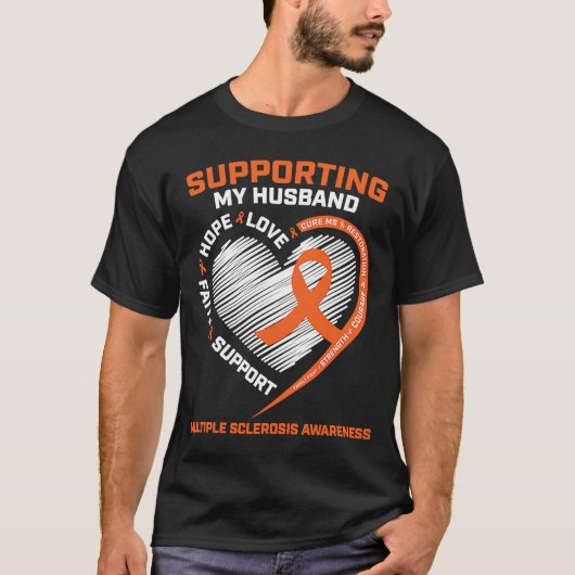 MS夫多発性硬化症妻MS認識度 Tシャツ (正面)