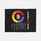 Ms脳多発性硬化症認識度表 フリースブランケット (正面(横))