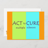 MS認識度ポストカードキュア多発性硬化症 ポストカード (正面/裏面)