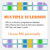 MS認識度多発性硬化症 スクエアシール (正面)