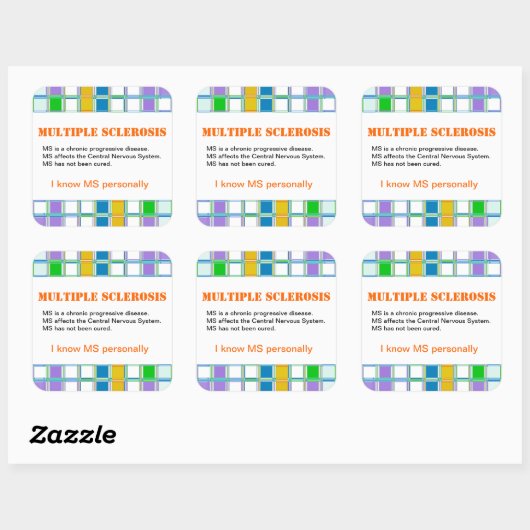 MS認識度多発性硬化症 スクエアシール (シート)