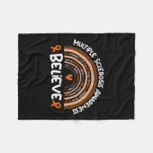 Ms認識度月多発性硬化症 フリースブランケット (正面(横))