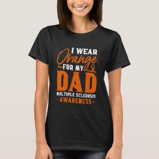 MS認識度I衣服オレンジ私のパパMSウォーク Tシャツ