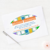 MS認識度OVAL多発性硬化症シール 楕円形シール (封筒)