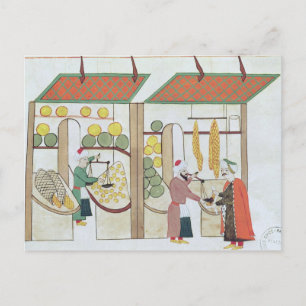 Ms1671二つの果物店, c.1580 ポストカード