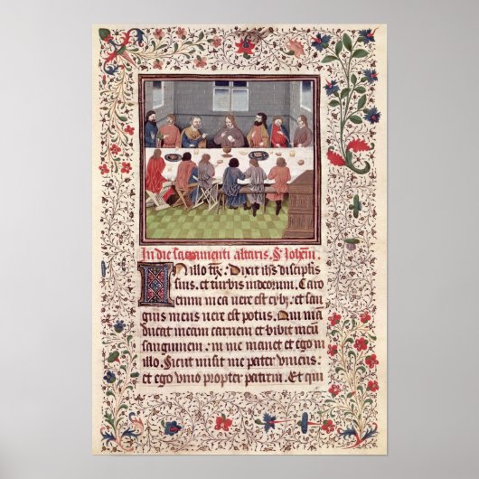 Ms370 fol.184最後の夕食 ポスター (正面)