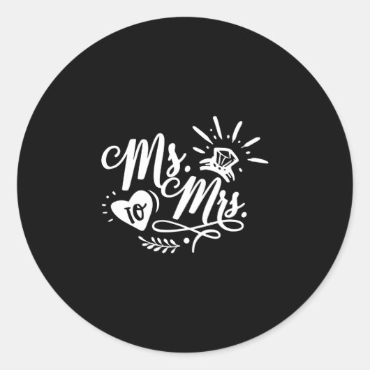 Ms から Mrs へのパフォーマンス ラウンドシール (正面)