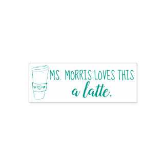 Ms____は、このラテコーヒー先生スタンプが大好き セルフインキングスタンプ