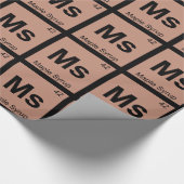 Ms – メープルシロップ化学周期表記号 ラッピングペーパー (角)