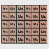 Ms – メープルシロップ化学周期表記号 ラッピングペーパー (フラット)