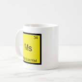 Ms -不機嫌科学おもしろい元素シンボル コーヒーマグカップ (正面左)
