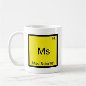 Ms -不機嫌科学おもしろい元素シンボル コーヒーマグカップ (左)