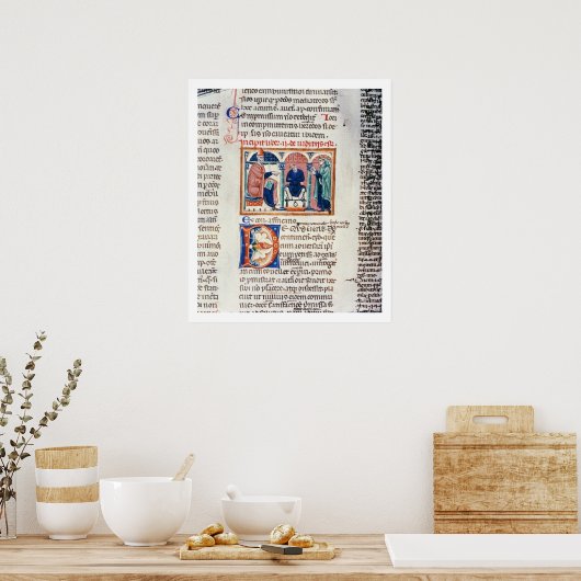 Ms 150 f.61v A判決、「発令」から。 ポスター (キッチン)