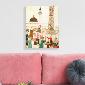 Ms 1671イスタンブールのバザール, c.1580 キャンバスプリント (インサイチュ (リビング))