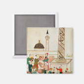 Ms 1671イスタンブールのバザール, c.1580 マグネット (正面/裏面)