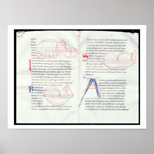 Ms 237 f.47-48 BoetiusのMuからのミュージカル間隔 ポスター (正面)