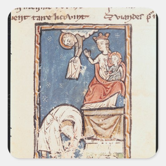 Ms 3516 f.127ノートルダムのジャグラー スクエアシール (正面)
