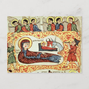 Ms 404 fol.1v出生，福音から ポストカード