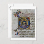 Ms 531 f.169v キダビデを描いた歴史的イニシャル 'D' ポストカード (正面/裏面)