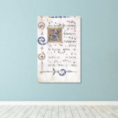 Ms 564 f.13vページ(履歴イニシャル「S」依存) キャンバスプリント (インサイチュ (ウッドフロア))