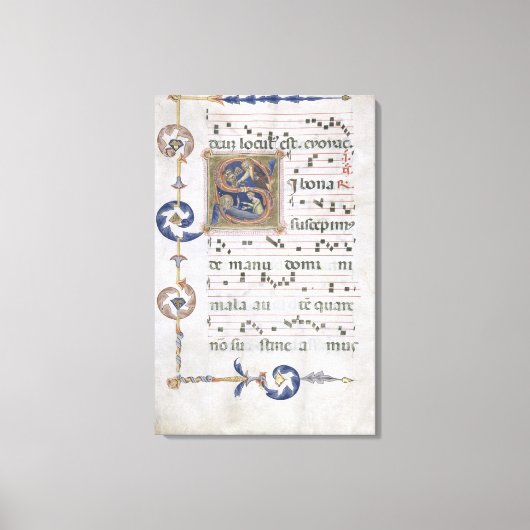 Ms 564 f.13vページ(履歴イニシャル「S」依存) キャンバスプリント (正面)