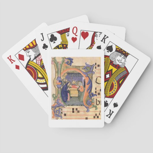 Ms 571 f.6rイニシャル「H」で トランプ (裏面)