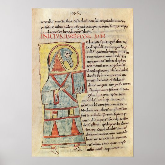 Ms 8 f.95v聖ヨハネ伝道者 ポスター (正面)
