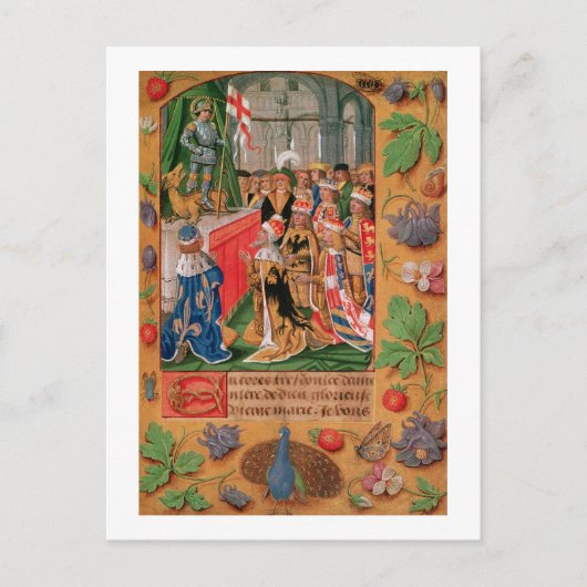 Ms Add 25698 f.3 Written page from a Book of H ポストカード (正面)