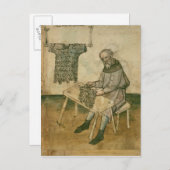 Ms Amb 3172 Armorer Making a Hauberk ポストカード (正面/裏面)