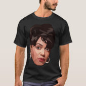 Ms Anita Baker low poly 2d art Classic T-Shirt Tシャツ (正面)
