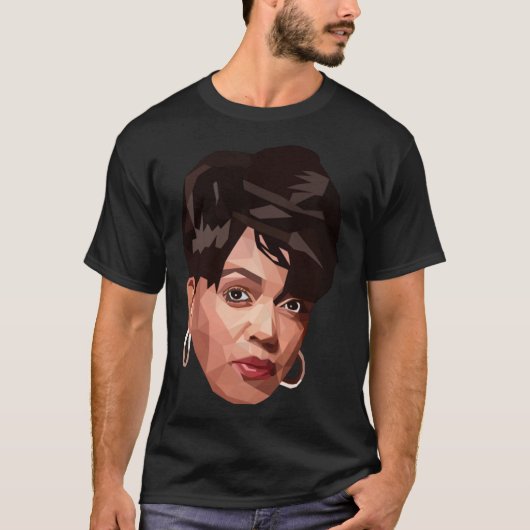 Ms Anita Baker low poly 2d art Classic T-Shirt Tシャツ (正面)