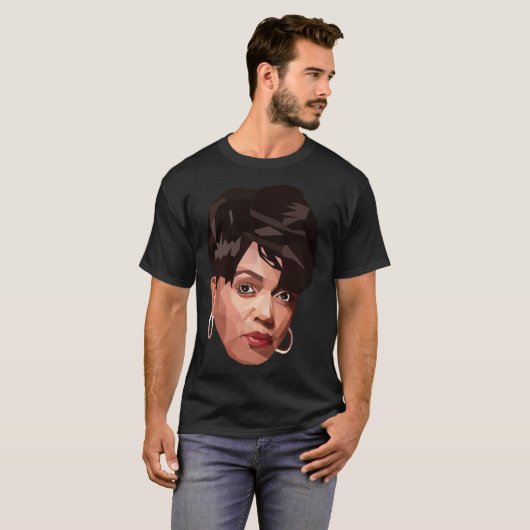Ms Anita Baker low poly 2d art Classic T-Shirt Tシャツ (正面フル)