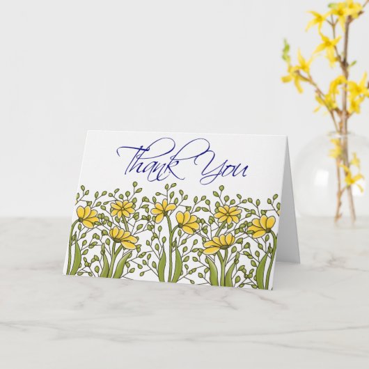 Ms Brenありがとう カード (黄色い花)