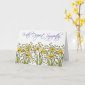 Ms Bren悔やみや弔慰 カード (黄色い花)