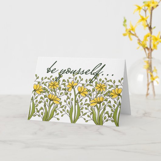 Ms Bren for Courage カード (黄色い花)