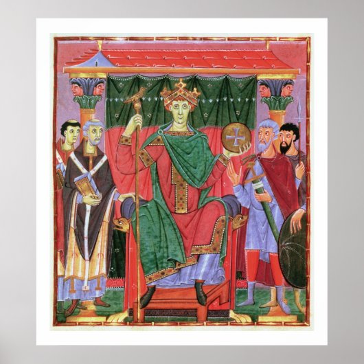 Ms Cim.4453 f.42r神聖ローマ皇帝オットーIII Sei ポスター (正面)