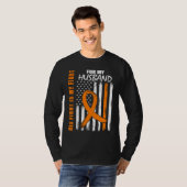 MS Family Fight Husband Multiple Sclerosis America Tシャツ (正面フル)