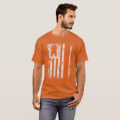 MS Flag Orange Support Squad Multiple Sclerosis Aw Tシャツ (正面フル)