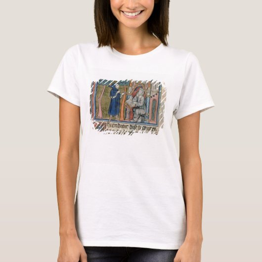 Ms Fr95 f.268メルリンはストーリーをBlaisに伝える Tシャツ (正面)