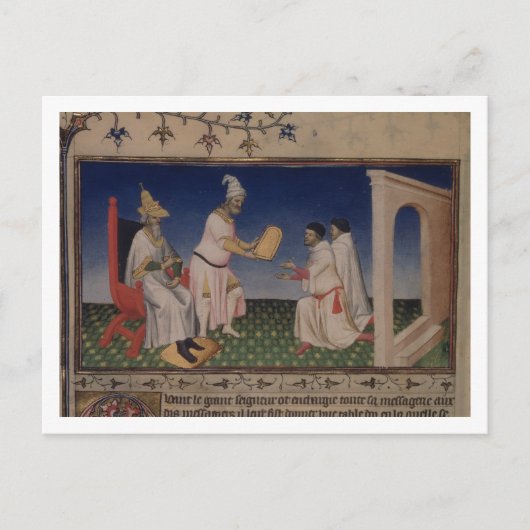 Ms Fr 2810 f.3v Kublai Khan (1214-94)与えのg ポストカード (正面)