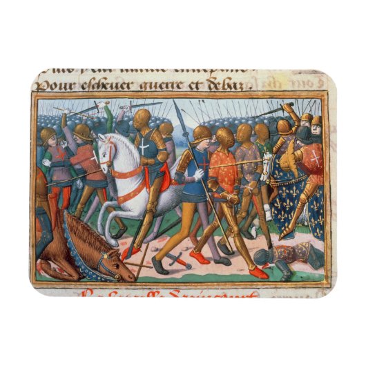 Ms Fr 5054 f.11 The Battle of Agincourt, 1415, fro マグネット (横)