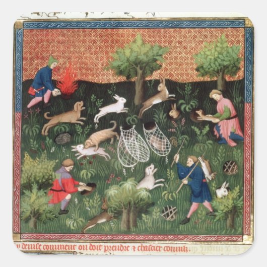 Ms Fr 616 fol.92狩りの持ち主、Livre deから スクエアシール (正面)