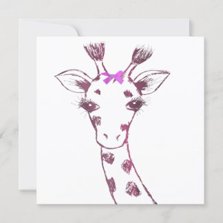 Ms Giraffeかわいい皮肉デザイン サンキューカード