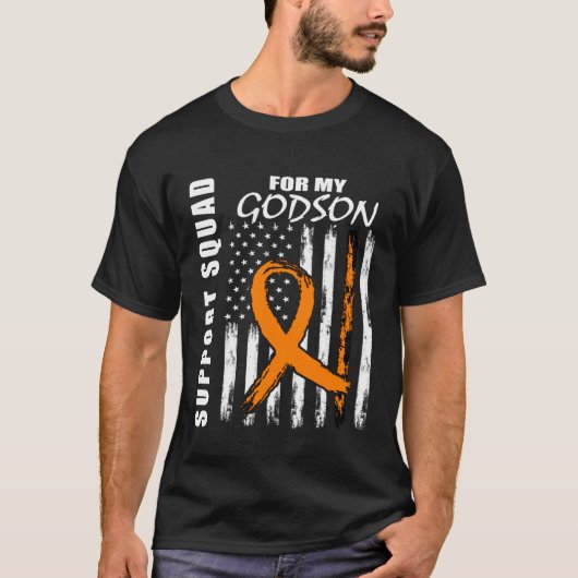 MS Godson Multiple Sclerosis Awareness Flag Godpar Tシャツ (正面)
