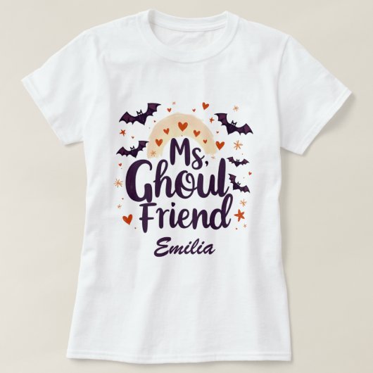 Ms Goulfriendかわいい名ハロウィーンTシャツ Tシャツ (デザイン正面)