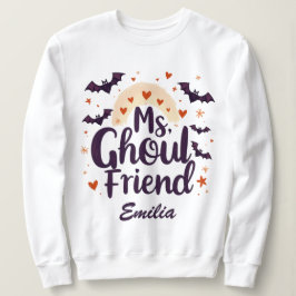 Ms Goulfriend名前をカスタムするハロウィンスウェットシャツ スウェットシャツ