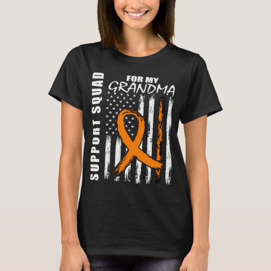 MS Grandma Multiple Sclerosis Awareness US Flag Fa Tシャツ (正面)
