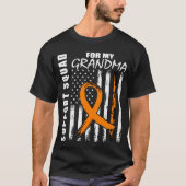 MS Grandma Multiple Sclerosis Awareness US Flag Fa Tシャツ (正面)