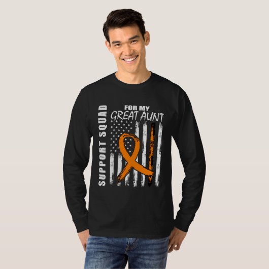 MS Great Aunt Multiple Sclerosis Awareness Flag Fa Tシャツ (正面フル)