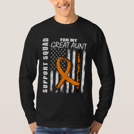 MS Great Aunt Multiple Sclerosis Awareness Flag Fa Tシャツ (正面)
